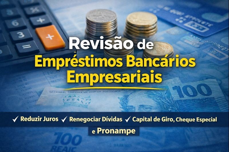 Revisão de Empréstimos Bancários Empresariais: como reduzir juros e renegociar dívidas bancárias com descontos, inclusive capital de giro, cheque especial e Pronampe